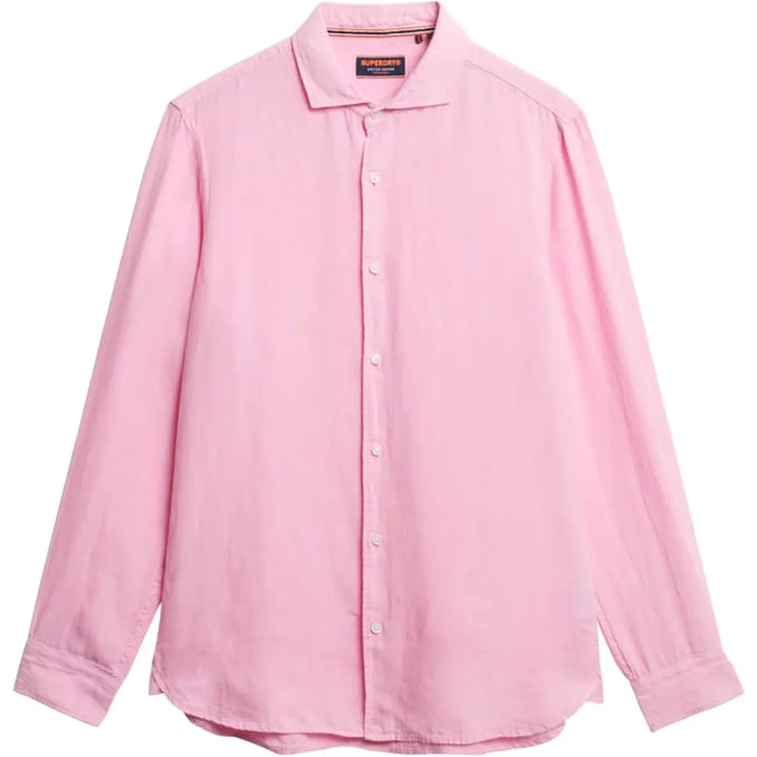 Superdry Vacation Linnen LS Overhemd Heren - Maat S