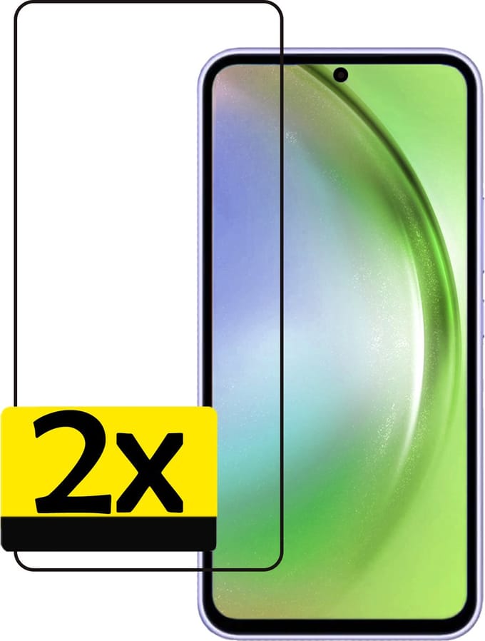 Screenprotector - Geschikt voor Samsung Galaxy A54 - 2 Stuks - Full Cover - Beschermglas - Gehard Glas - Tempered Glass - Screen Protector