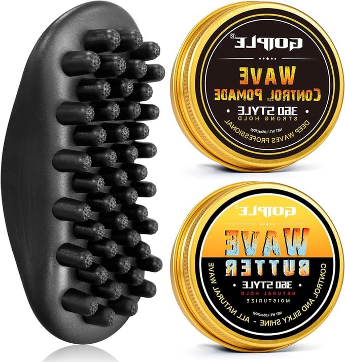 Haar Twist Spons - Afro Curl Borstel - Haar Stijlen - Dubbelzijdig Ontwerp - 18.2 x 8.4 cm - Zwart