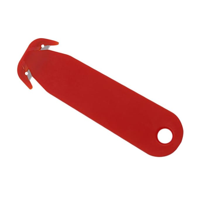 Ouvre-paquet Coupe-boîtes en métal Acier inoxydable Sécurité Cutter utilitaire pour usage domestique et de bureau red