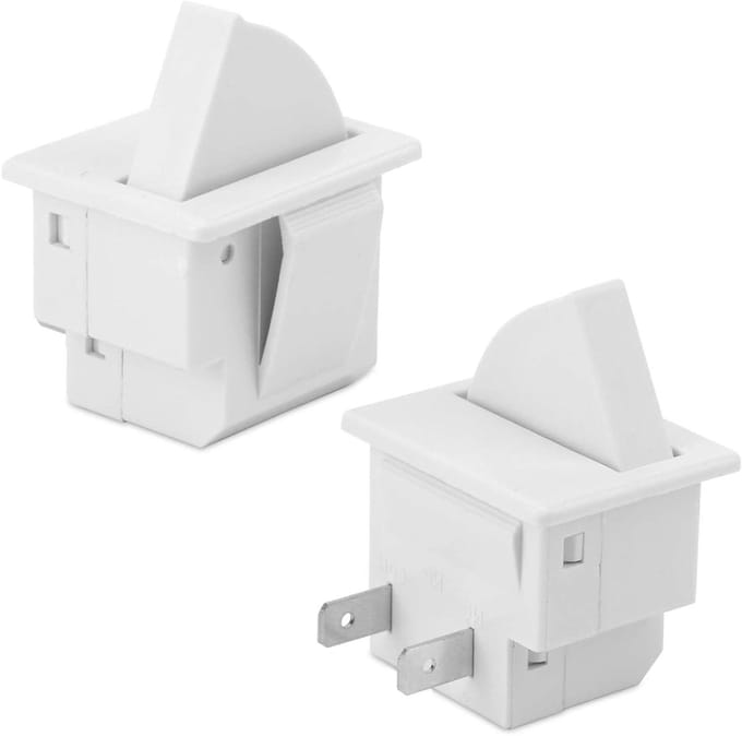 Koelkastlichtschakelaars - Deurcontact - Koelkast Reparatie - Dubbel Pack - 10x25x32mm - Wit