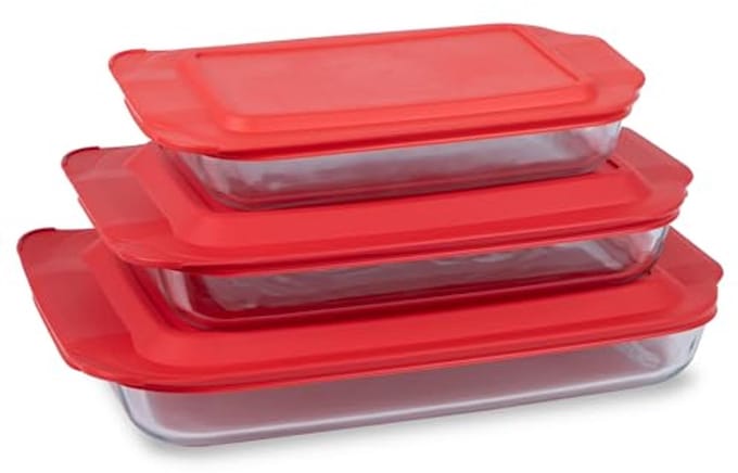 Bakvormen Set - Bakblikken - Bakken Thuis - Hittebestendig Glas - 6 Delig - Transparant