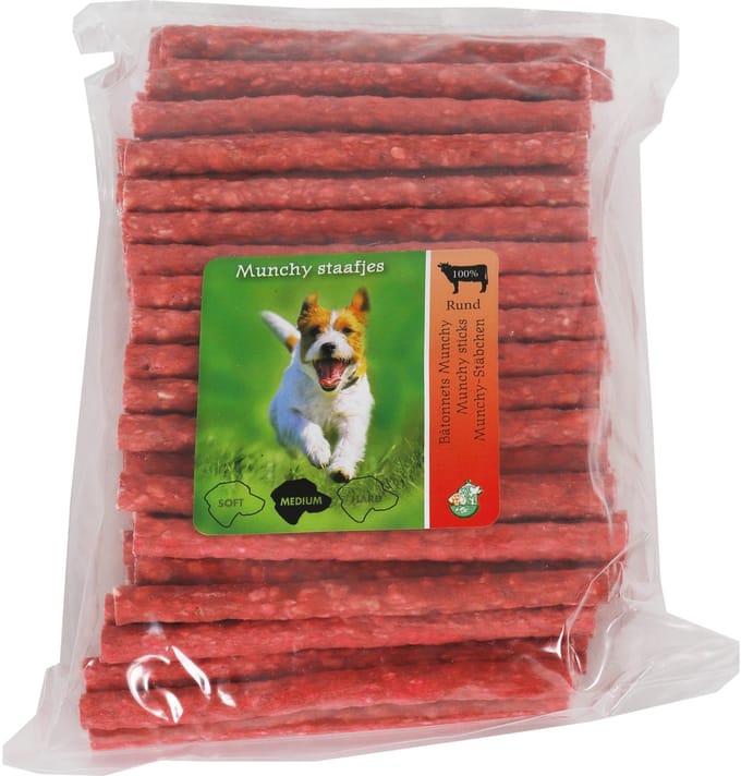 Merkloos Munchy Rood 5 INCH 12 CM 9/10 MM 100 ST