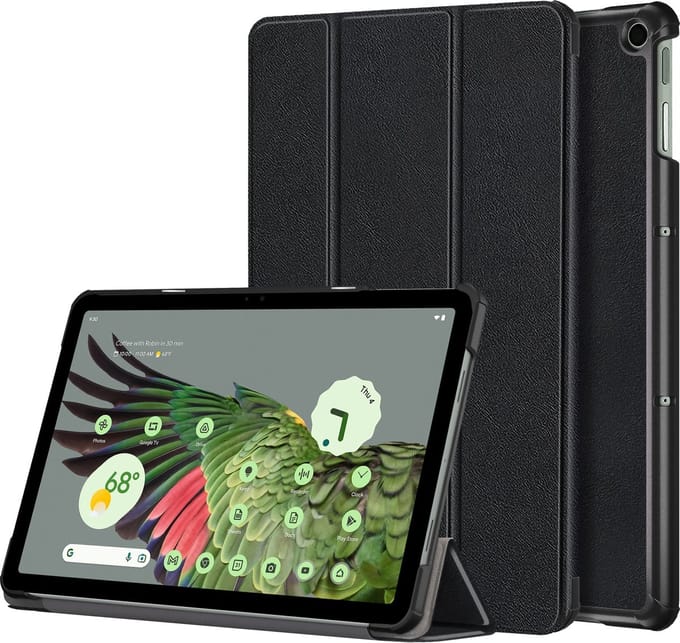 Cazy tablet Hoes geschikt voor Google Pixel Tablet - TriFold Bookcase - Zwart