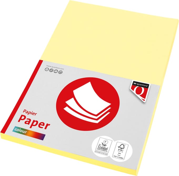 Kopieerpapier quantore col-100 a4 120gr kanariegl | 10 stuks