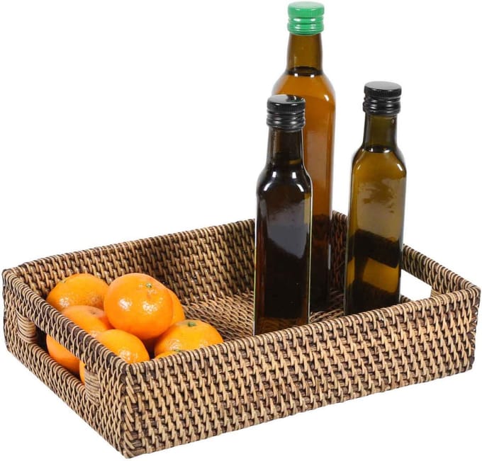 Rotan dienblad Lisa rechthoekig