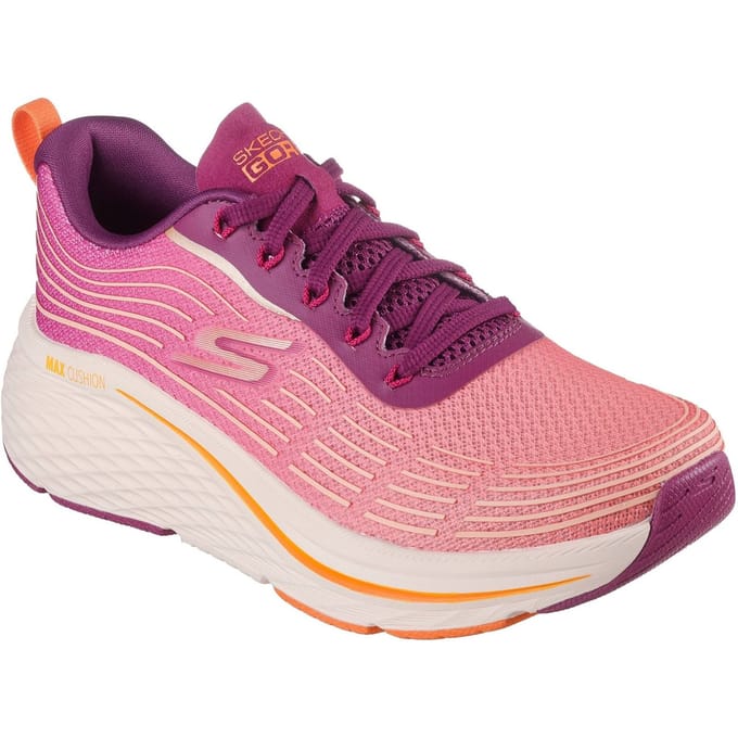Skechers Performance Max Cushioning Elite 2.0 Alaura Textiel Dames Frambozenkleurige Sneakers
