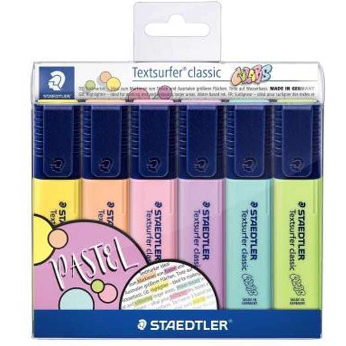 Staedtler Textsurfer etui 6 pastel kleuren Schrijfgerief