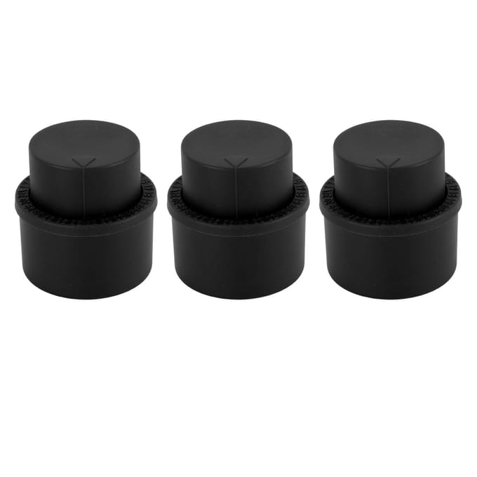 3 stuks Sodaflesstopper Professioneel Druktype Afsluiting Herbruikbare Drankflesdeksels voor Soda Drankflessen Zwart black