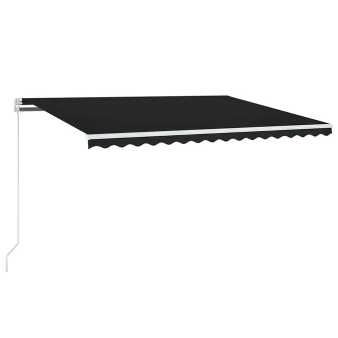 vidaXL - Luifel - handmatig - uittrekbaar - met - LED - 450x300 - cm - antracietkleur