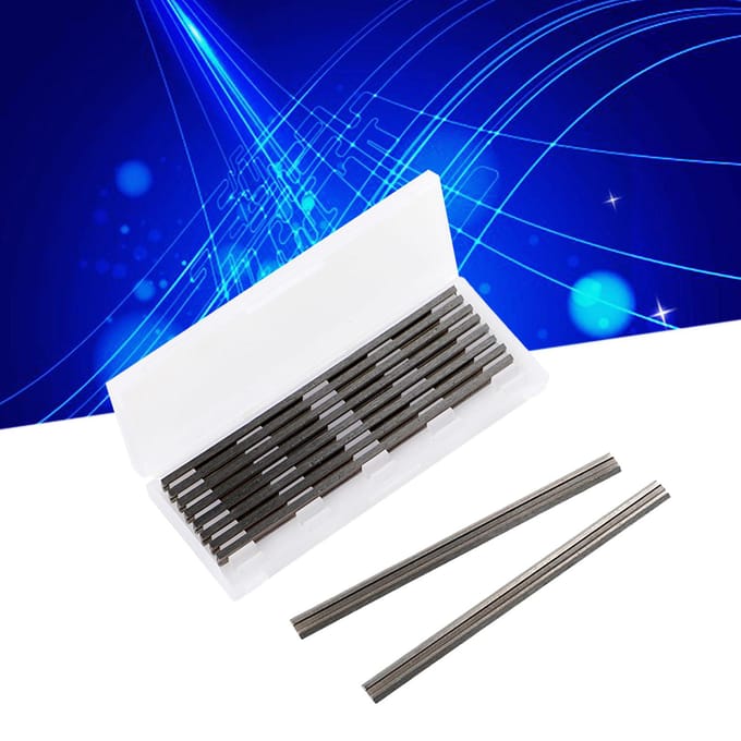 10 Pièces Lames de Rabot Acier Rapide Lames de Rabot Industrielles Couteaux pour Artisan gray