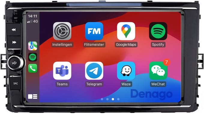 CarPlay autoradio geschikt voor Volkswagen Golf 7 | 2017 t/m 2020 | Android 16 | Draadloos Apple CarPlay & Android Auto | 2GB + 32GB | QuadCore processor | Denago DNG-A362 | 2025 model | 2017 2018 2019 2020 | Bluetooth & Wifi