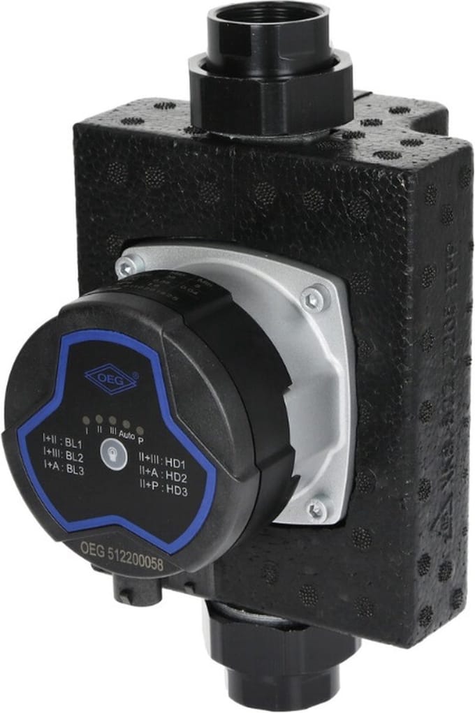 OEG - CV circulatiepomp 1 1/2" - 180 mm - 6 meter opvoerhoogte