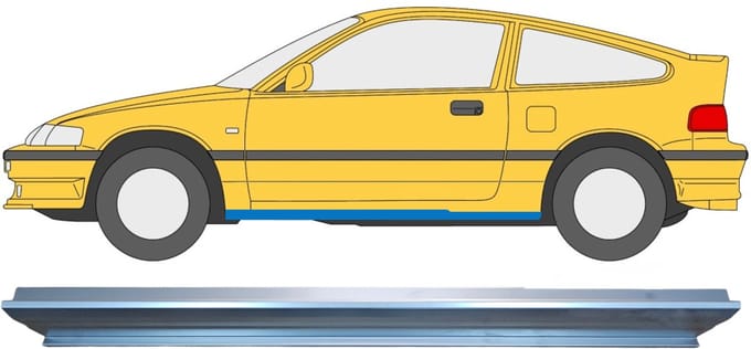 Reparatie dorpel voor Honda CRX 1987-1992 / Links