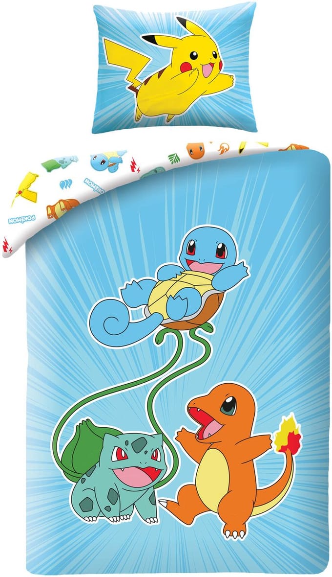 Pokemon Squirtle Dekbedovertrek 140 x 200 cm (70 x 90 cm) polyester