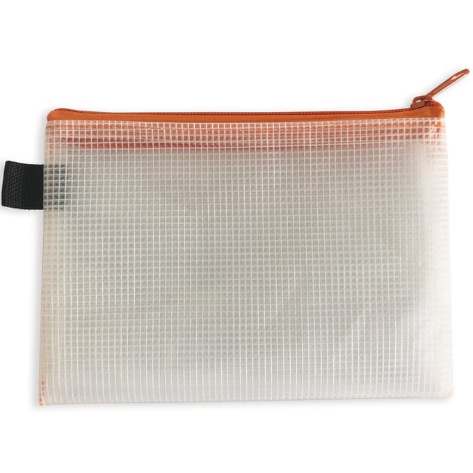 ACROPAQ Documententas – 5 stuks – 13 x 19 cm – Ritssluiting & waterdicht – Documententas oranje – Documenten tas