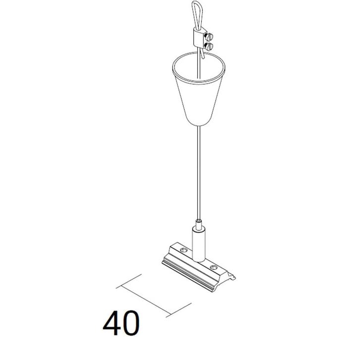 Ivela afhanghoogte SQUARE 48 V zwart, vergrendeling pendel 2 m