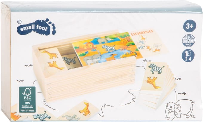 Small Foot - Wooden Domino Game Safari