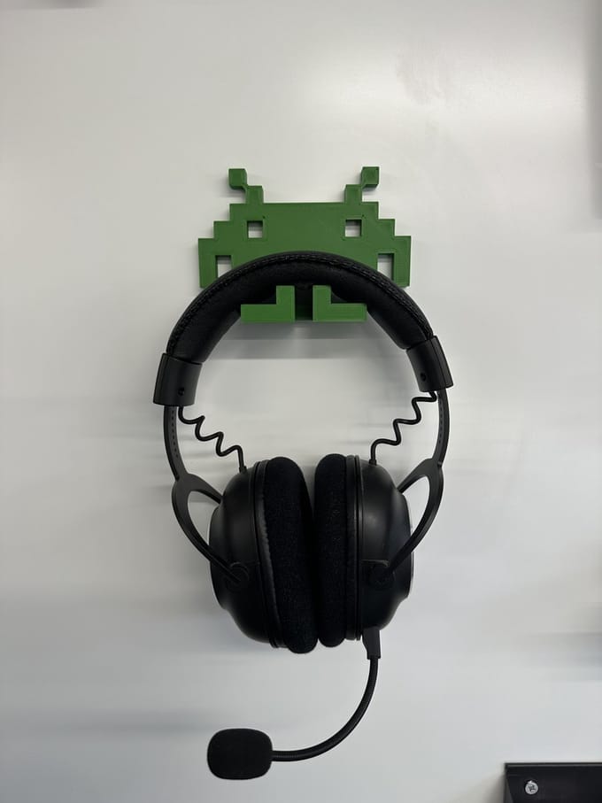 Space Invaders Hoofdtelefoonhouder - muurbevestiging - wandbevestiging - Groen
