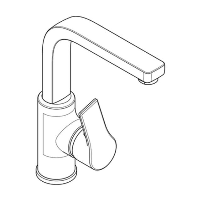 Kludi ZENTA SL single-lever basin mixer swivelling with side control, without pop-up waste 480280565