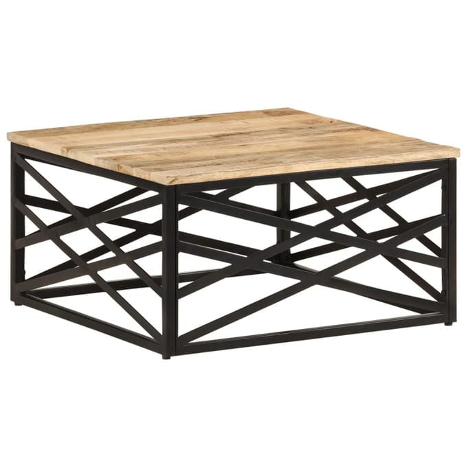 vidaXL - Salontafel - 68x68x35 - cm - massief - mangohout