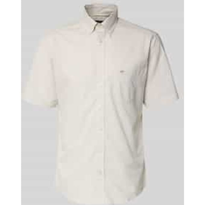 Fynch-Hatton Overhemd Essential Premium Cotton Mini Check Pistache / male