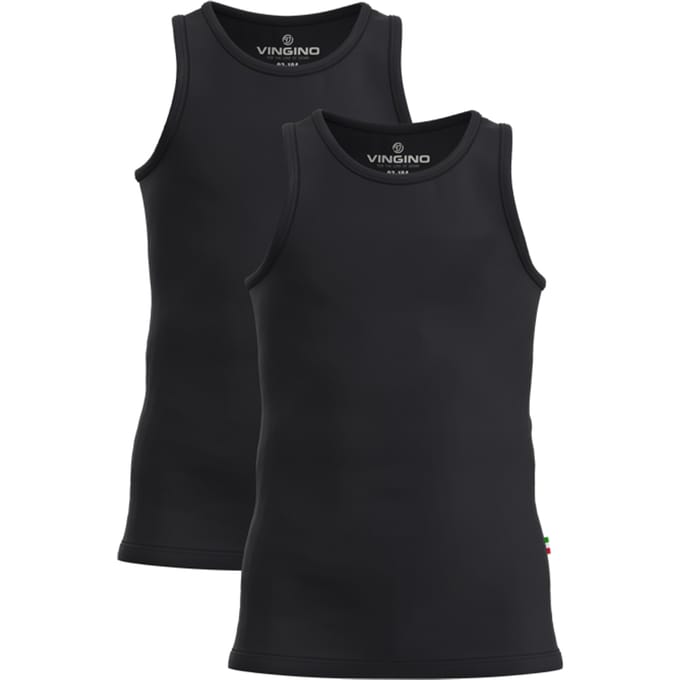 Vingino Tank (2-pack) Deep Black Maat: XXS | T-Shirts Outlet | kids | Zwart
