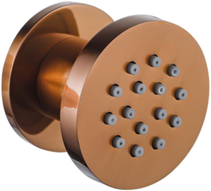 FugaFlow Eccelente Acces zijdouche - 5cm - rond - Geborsteld koper PVD (Koper)