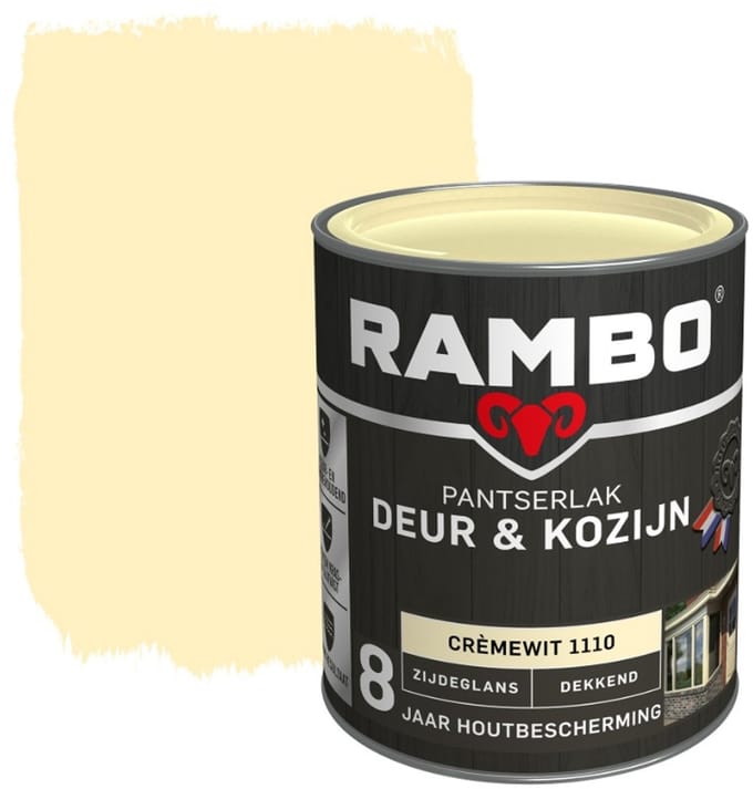 Rambo Pantserlak Deur en Kozijn - 1.5L - Crèmewit