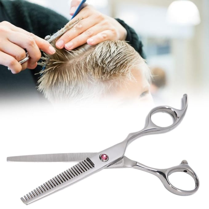 Professionele Roestvrijstalen Kappersschaar Salon Haarknip Schaar Uitdunningsschaar gray