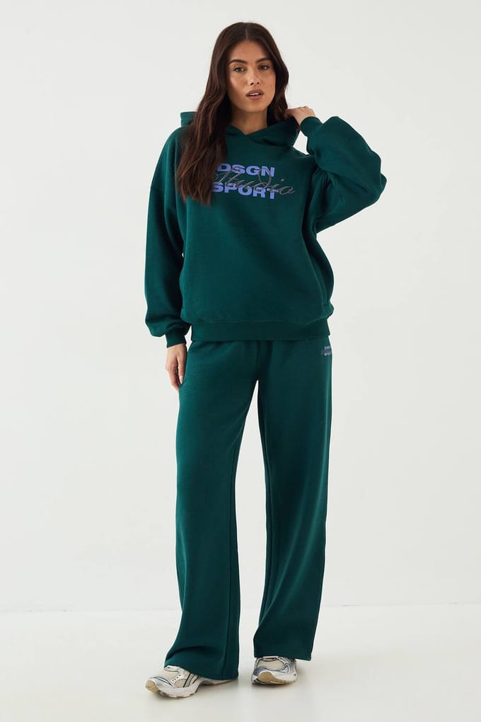Dames DSGN Studio Sport Rechte Pijp Jogger | Pine | Maat: Large