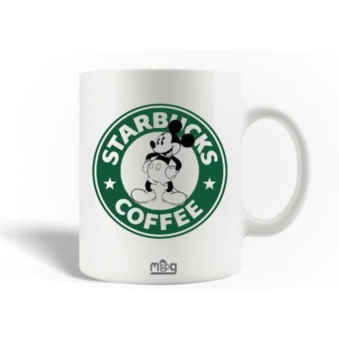 Keramische Mok - Starbucks - Mickey Mouse - 30cl - Vaatwasmachinebestendig - Wit