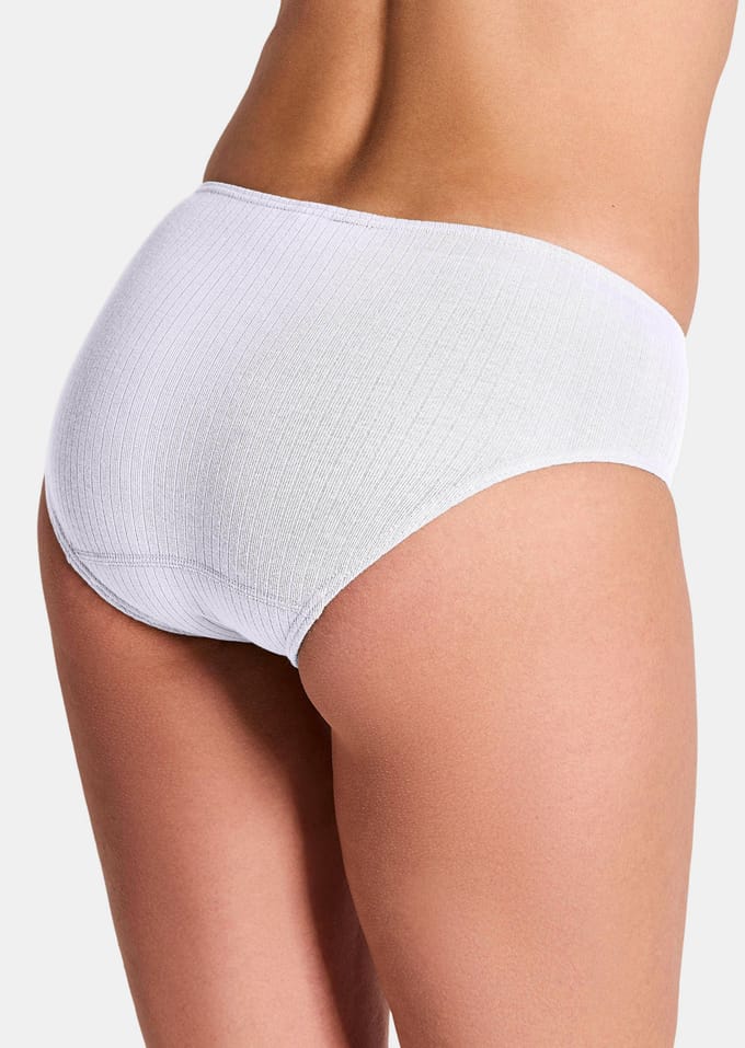Twee katoenen heupslips - wit - Gr. 48 van Goldner Fashion