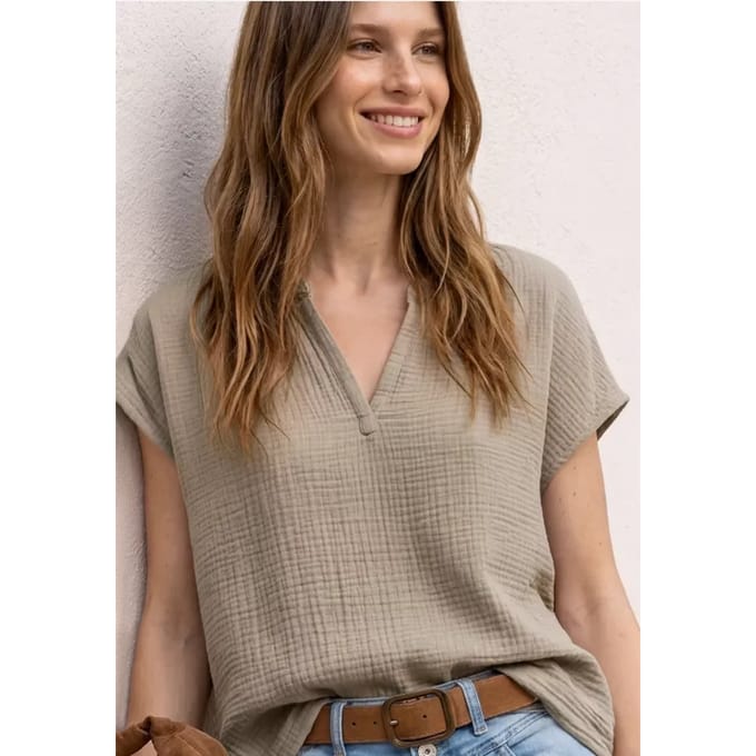 Blouse shirt van mousseline