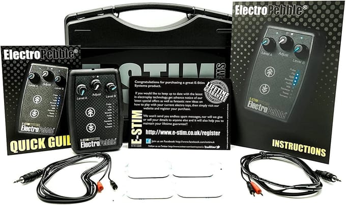 E-Stim Systems - ElectroPebble – Dual Channel Electrosex Powerbox – Zwart