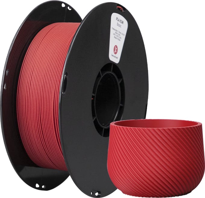 Kexcelled PLA Mat Chelsea rood/Matt Chelsea Red 1.75mm 1kg 3D Printer filament