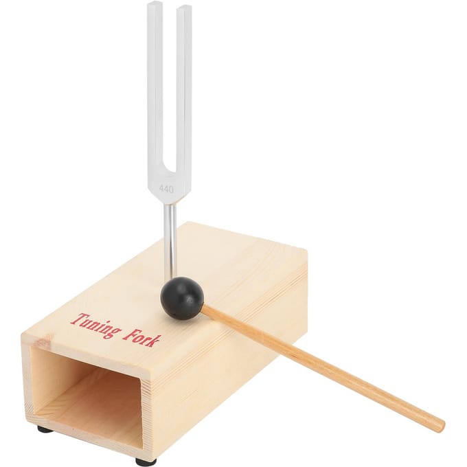 Jeu de diapasons 440 Hz Marteau en alliage d'aluminium Soulagement de la pression avec corps résonant white