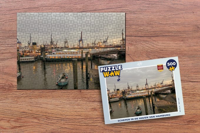 Puzzel Boot - Hamburg - Haven - Legpuzzel - Puzzel 500 stukjes