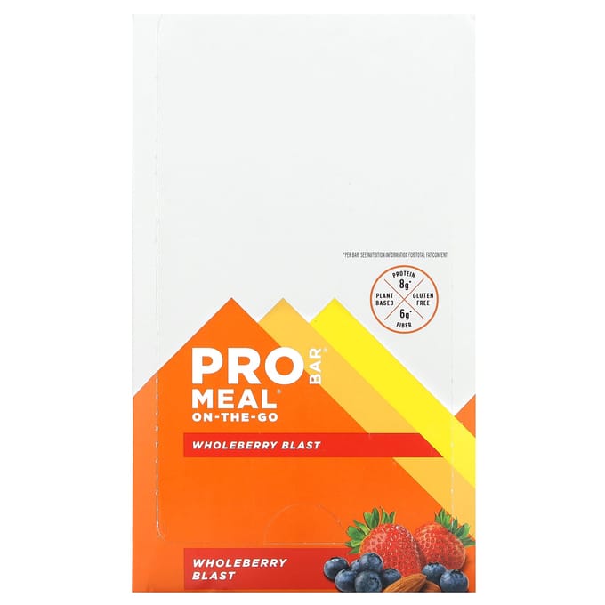 ProBar, barre repas sur le pouce, explosion de baies entières, 12 paquets, 85 g (3 onces) chaque