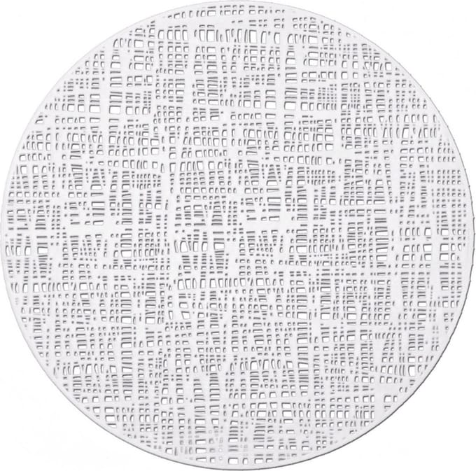 Zeller placemat Circle - glanzend wit - kunststof - rond - Dia 38 cm - onderlegger