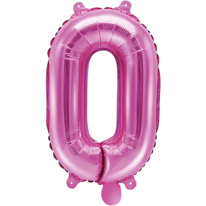 PARTYDECO - Roze aluminium cijfer ballon - Decoratie > Ballonnen