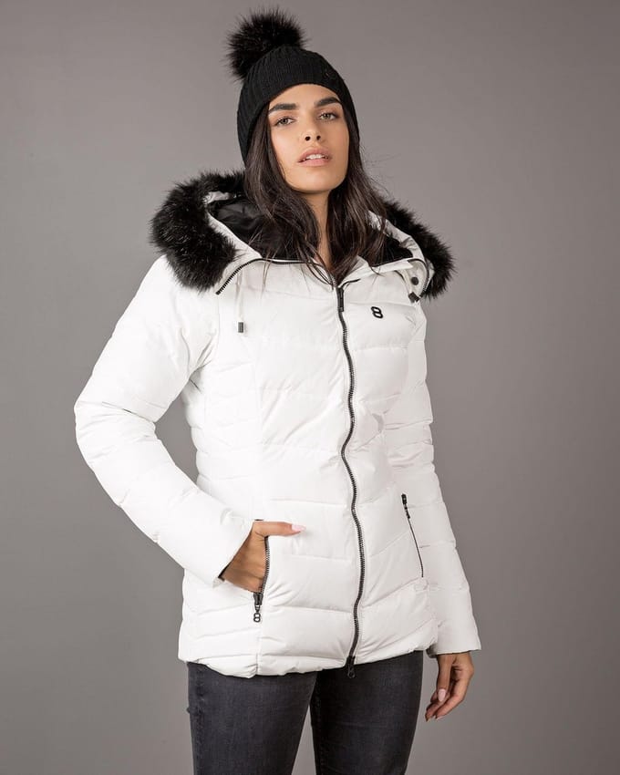 8848 - Joline - wintersport jas - Dames - wit - Maat 34
