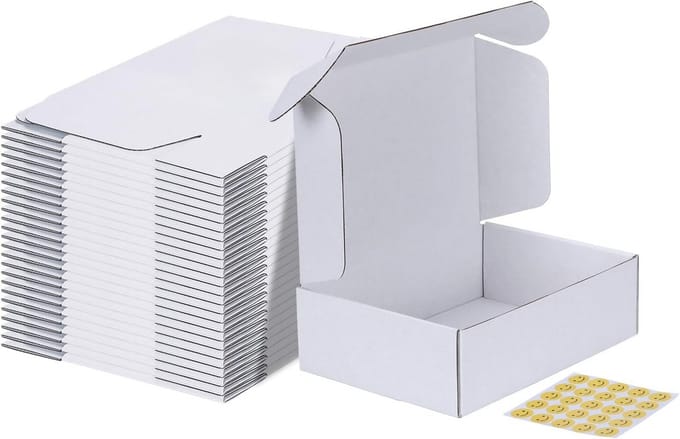 Verzenddozen White Literature Mailer golfkarton 10x7x3 inch