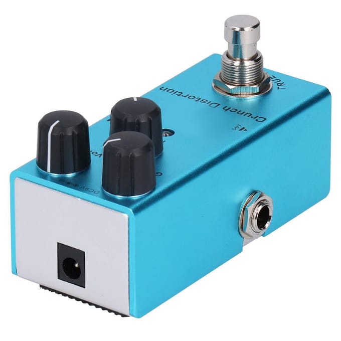 Pédale d'effet pour guitare électrique Crunch Distortion Mini True Bypass Alliage d'aluminium CC 9V JDF‑3 black