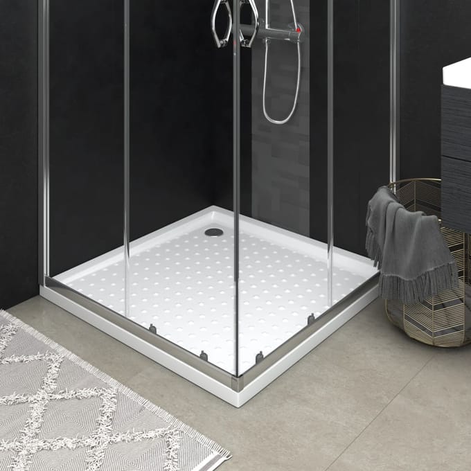 vidaXL - Douchebakken - 80 - x - 80 - x - 4 - cm - ABS