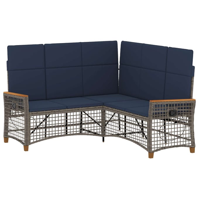 vidaXL - Tuin - verstelbare - bank - set - 5-Aantal - zitplaatsen