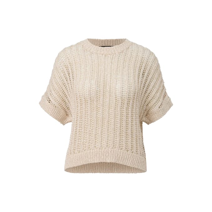 Pull ample in gebreide met pailletten korte mouwen dames COMMA