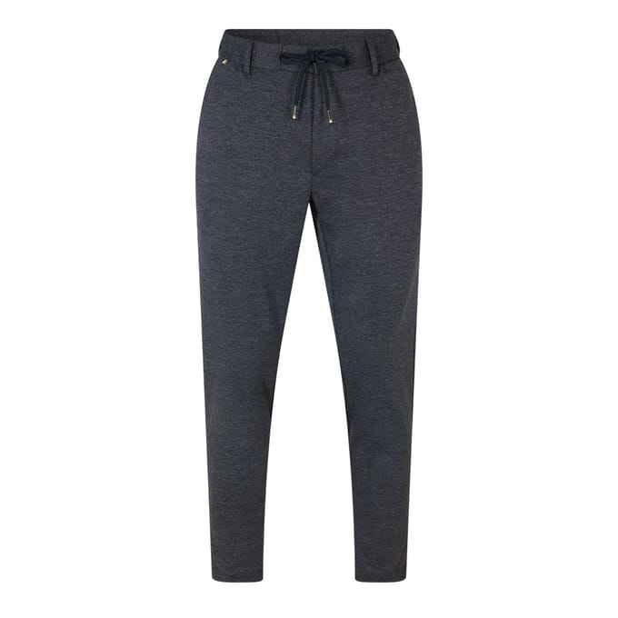 Boss Heren Gebreide Textuur Broek (Donkerblauw)
