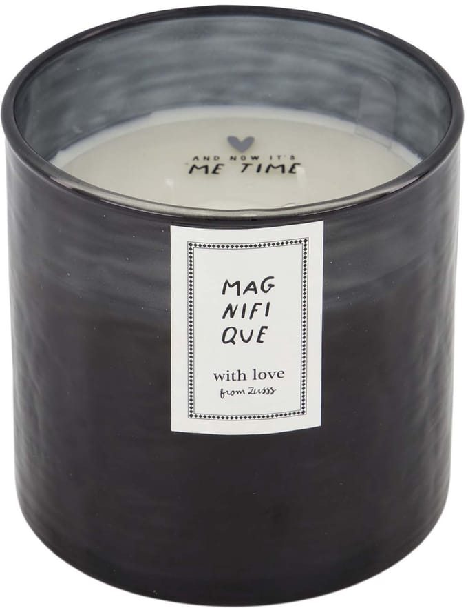 Zusss Geurkaars Hammered Glas Antracietgrijs Glas Anthracite Grey