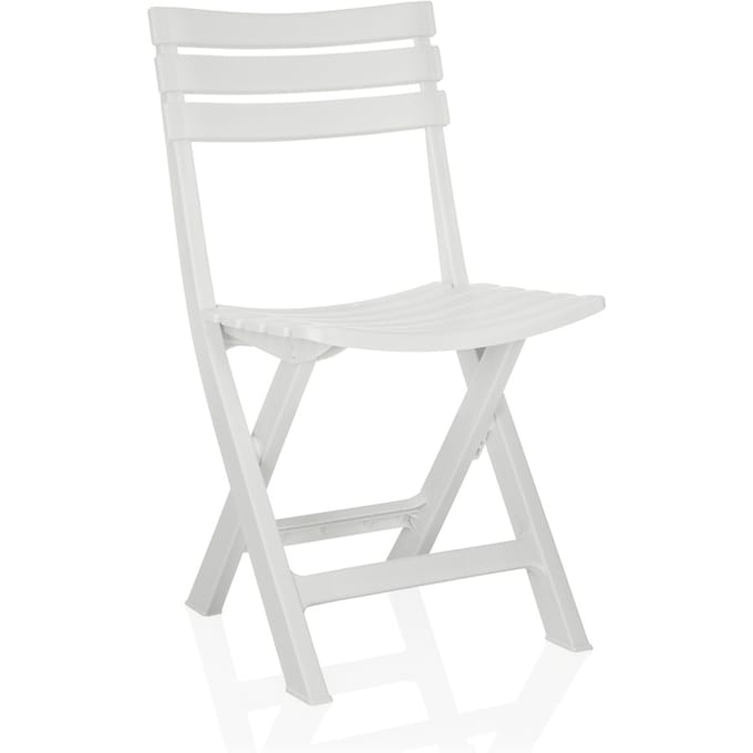 Tuinstoel / klapstoel TRAVANO kunststof wit hjh LIVING